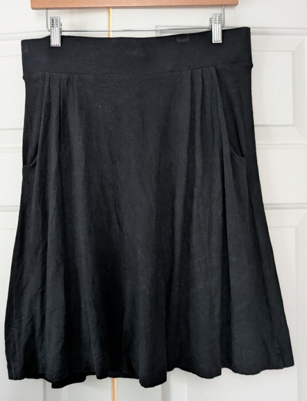 J. Crew Black Y2K Pull On Swing Skirt
